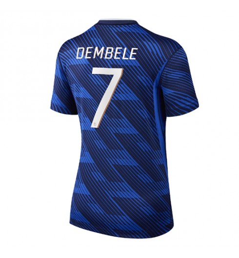 Ranska Ousmane Dembele #7 Kotipaita Naisten MM-kisat 2026 Lyhythihainen Ranska Ousmane Dembele #7 Kotipaita Naisten MM-kisat 2026 Lyhythihainen